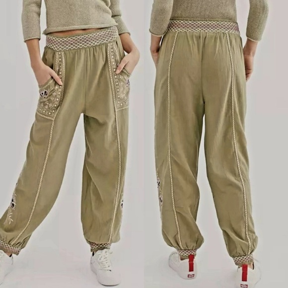 Free People Camellia Embroidered Joggers - Picture 11 of 11